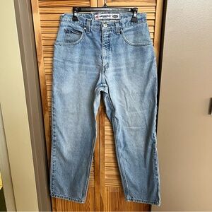 Vintage Anchor Blue Jeans Mens 32x30 Baggy Wide Leg Denim Pants Y2K Skater Raver